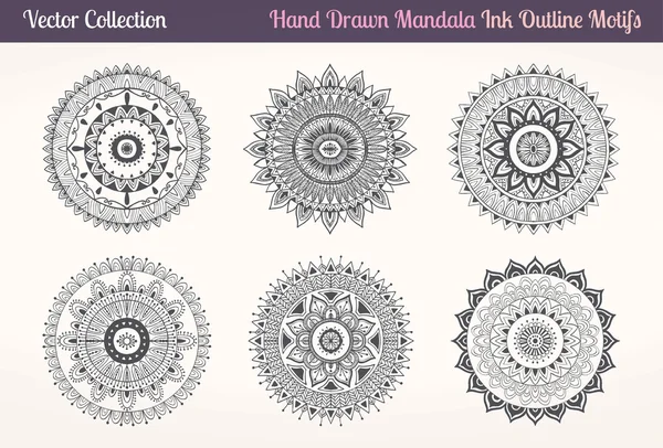 Mandala motifs — Stock Vector