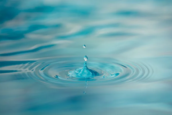 Wassertropfen auf ruhiger Oberfläche — Stockfoto
