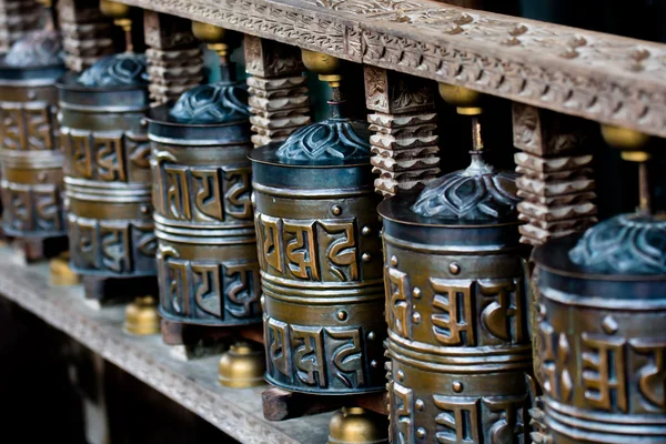 Tibetan Praying Wheels Stock Image