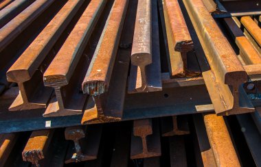 Pile Of Old Rusty Rails