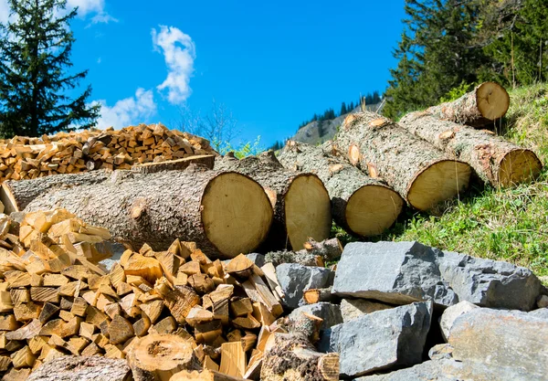 La madera y la piedra como recursos naturales —  Fotos de Stock