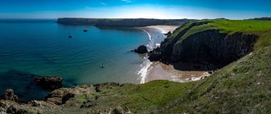 Atlantik Kıyısı ve Barafundle Körfezi Sahili Galler, Pembrokeshire, Birleşik Krallık