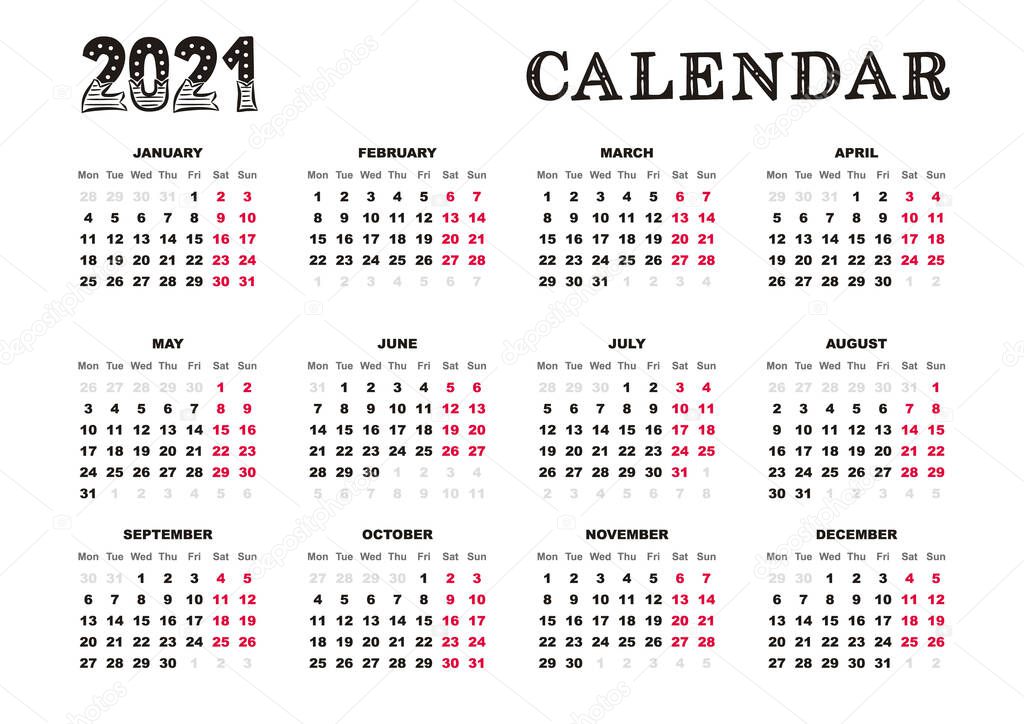 Shablon Landscape Calendar 21 S Ponedelnika Nachinaetsya Nedelya Godovoj Kalendar Ezhegodnyj Kalendar Na 12 Mesyacev Ustanovlen V 21 Godu Vektornaya Illyustraciya Larastok Shablon Landscape Calendar 21 S Ponedelnika Nachinaetsya Nedelya Godovoj Kalendar Ezhegodnyj Kalendar Na 12 Mesyacev Ustanovlen V 21 Godu Vektornaya Illyustraciya Larastok