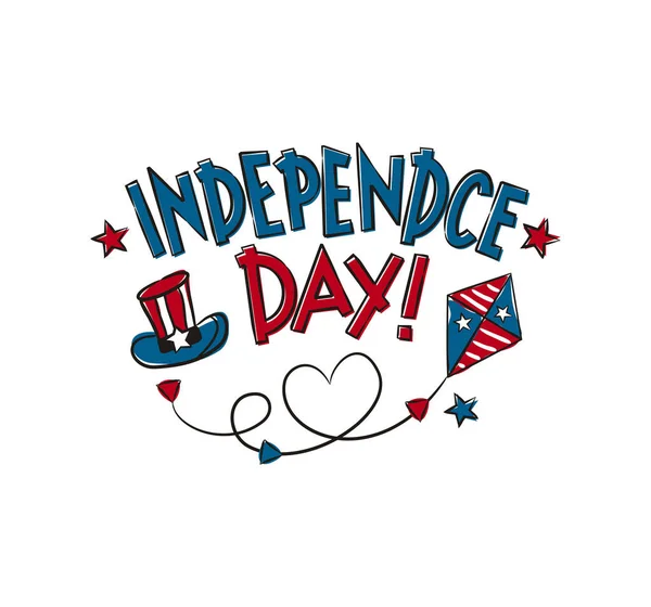 Γράμματα Για Την Ημέρα Ανεξαρτησίας Των Ηνωμένων Πολιτειών Της Αμερικής — Διανυσματικό Αρχείο