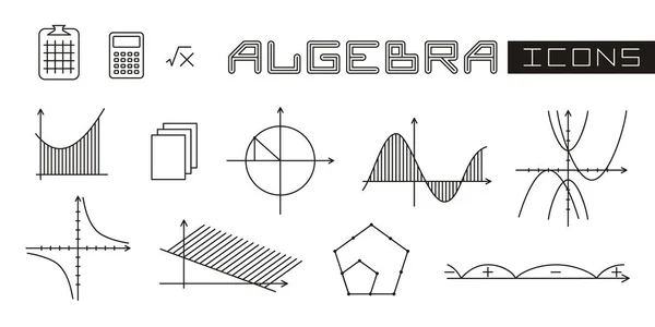 Eine Reihe Linear Isolierter Elemente Für Die Algebra Algebraische Graphen — Stockvektor