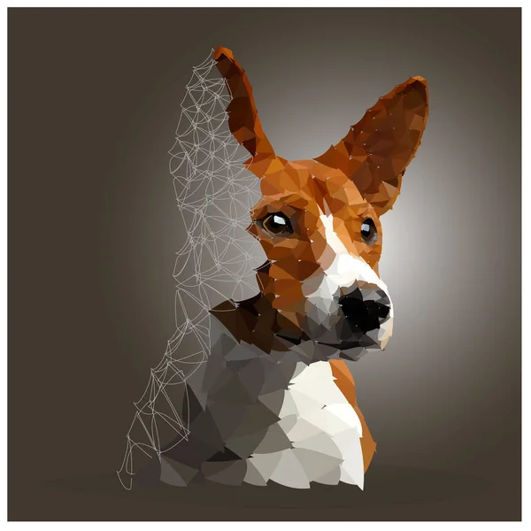 Köpek cinsi Jack Russell Terrier çokgen vektörü.