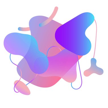 Modern soyut geometrik şekil tasarımı. Sıvı ya da sıvı renkli arka plan, dinamik çizgiler, çapraz. Broşür tasarımı için sıçrama ya da boyama şablonu, yarım ton baloncuk