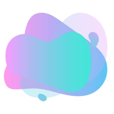 Renk gradyanı. Bulanık serbest biçim şekilleri 1