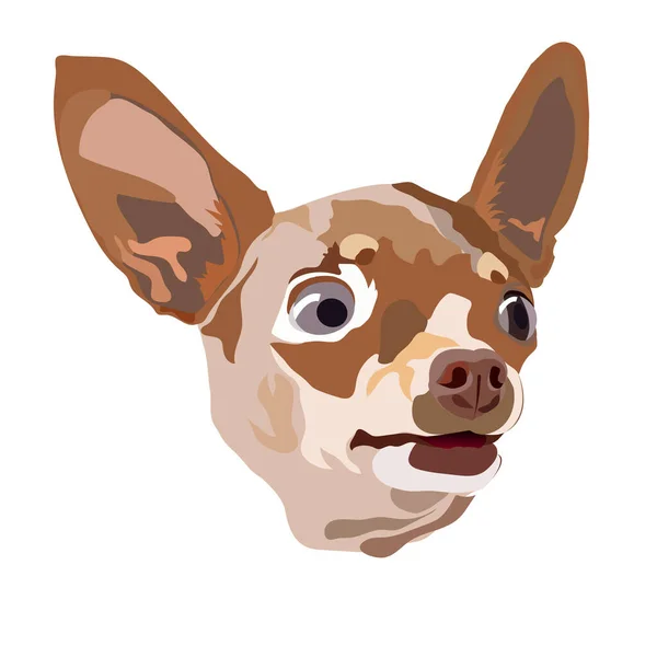 Chihuahua Vecteur Tête Chien — Image vectorielle