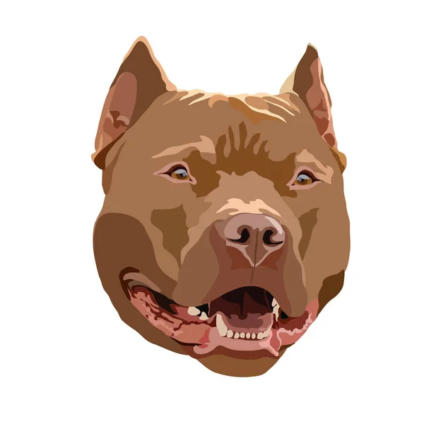 Brown Staffordshire Terrier Vector — Vector de stock