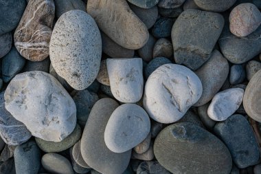 Deniz kenarındaki büyük deniz taşları.