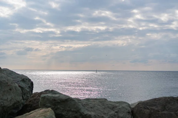 Спокойное Черное Море Ясный Солнечный День — стоковое фото