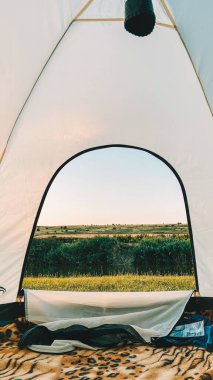 Akşamları çadırdan manzara