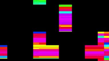 Arıza ve VHS etkisi. Dijital pikselin renk bozukluğu efekti. Dijital piksel gürültü vhs etkisi. 80 'lerin TV' sinin video sinyalindeki problemler ve ekrandaki parazitler.