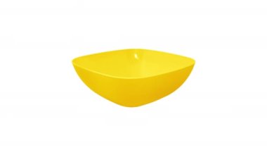 Hareket animasyonunu durdur. Beyaz arka planda mutfak kaselerinin rengini değiştirmek. Mutfak konularındaki bilgi grafiklerinde kullanmak için renkli yemek takımı ile hareket animasyonunu durdur. Tanıtım gösterisi için.