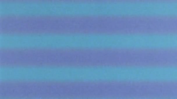 VHS defects, noise and artifacts, glitches from the old VHS tape. Blue stripes. Analog Abstract Digital Animation. Old TV. Bad interference. Retro 80s, 90s. — Stock Video