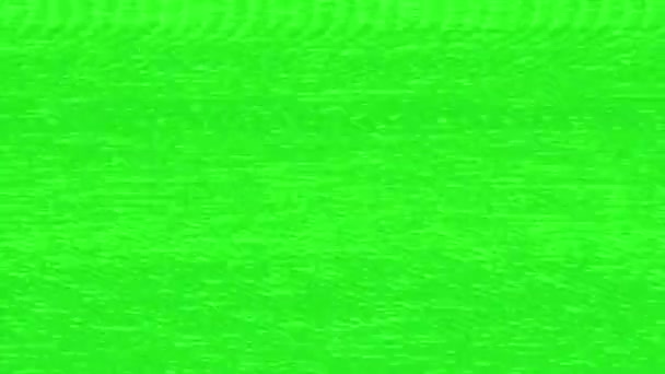 Green screen with VHS interference. Video Damage. Jitter, defects, noise and artifacts on the old TV screen. Analog Abstract Digital Animation. VHS tape. — Vídeo de Stock