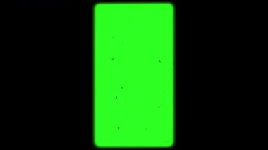 Dikey CRT televizyon ekran animasyonu yuvarlak vintage kenarlı, özellikle portre video düzenleme ve mobil formatlar için tasarlanmış. Görüntü, herhangi bir görüntü veya görüntü içeriği ile kolayca yer değiştirmek için yeşil renkli anahtar arkaplanı içerir