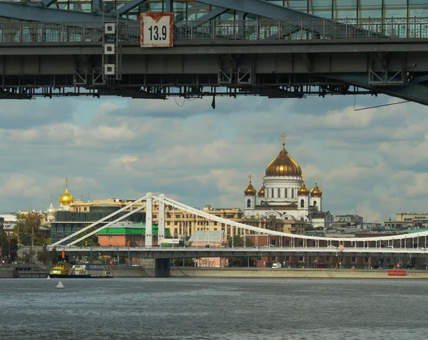 莫斯科。中心。查看从莫斯科河. — 图库照片