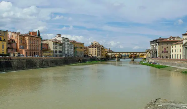 2019 Italië Florence Uitzicht Rivier Arno Het Centrum Van Florence — Stockfoto