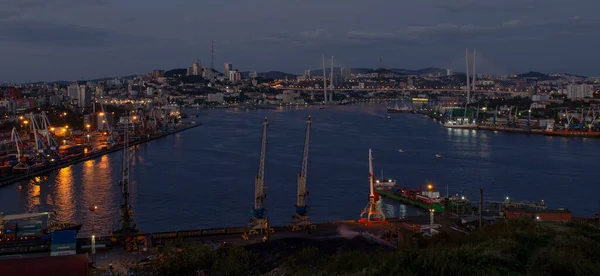 2021 Russia Evening Panorama Vladivostok — Stock Photo, Image