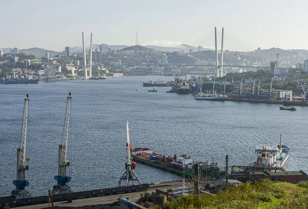 2020 Rusland Ochtend Panorama Van Vladivostok — Stockfoto