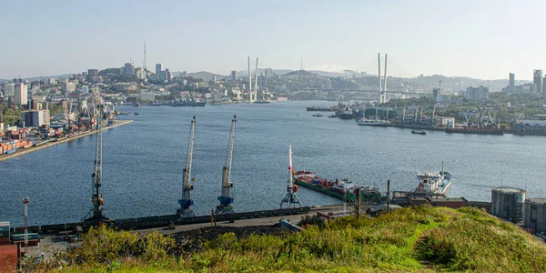 2020 Rusia Panorama Matutino Vladivostok — Foto de Stock