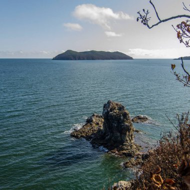 - Rusya. Primorye. Nakhodka Körfezi Manzarası.