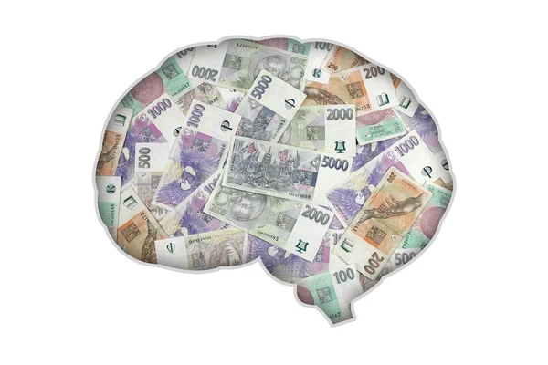 Geld hersenen — Stockfoto