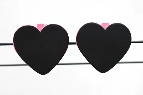 Placa de dois corações para o seu texto — Fotografia de Stock