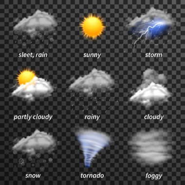 Gerçekçi weather şeffaf