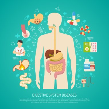 Digestive System Diseases Illustration clipart