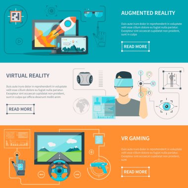Virtual Augmented Reality Horizontal Banners