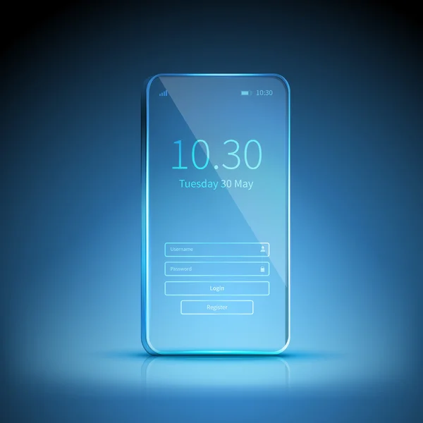 Imagem de Smartphone transparente —  Vetores de Stock