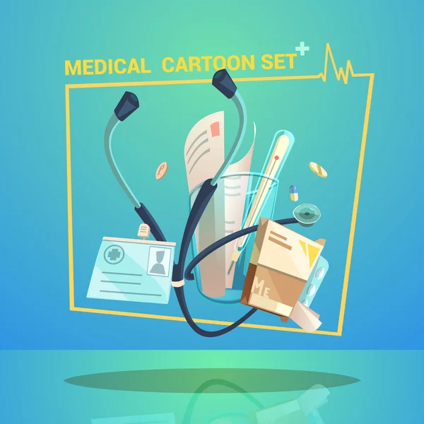 Set obiecte medicale — Vector de stoc