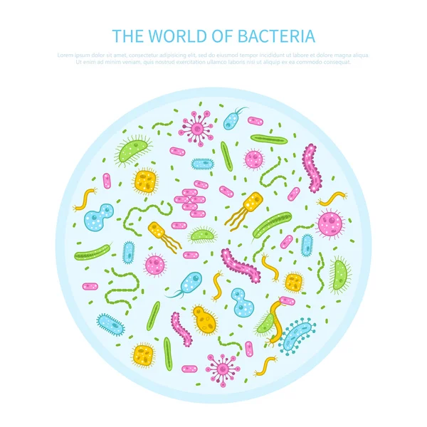 Ilustracja koncepcyjna bakterii — Wektor stockowy