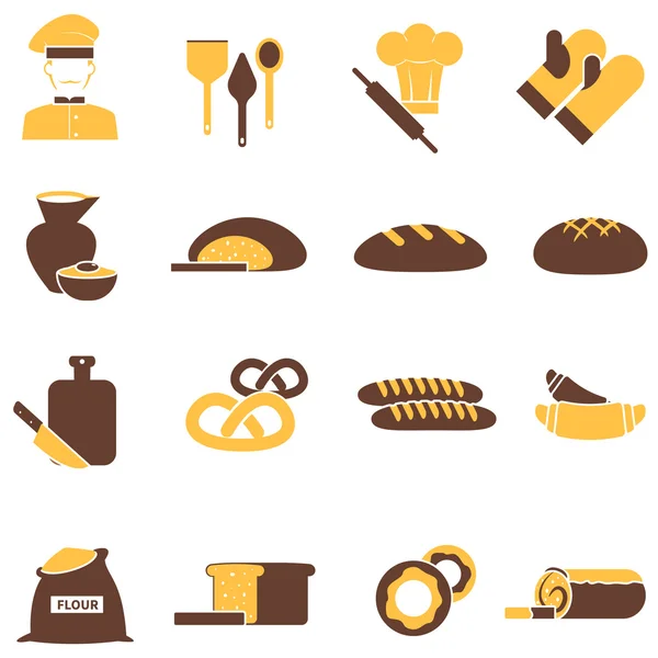 Conjunto de ícones de padaria —  Vetores de Stock