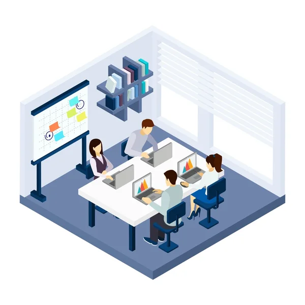 Illustration du Coworking People — Image vectorielle