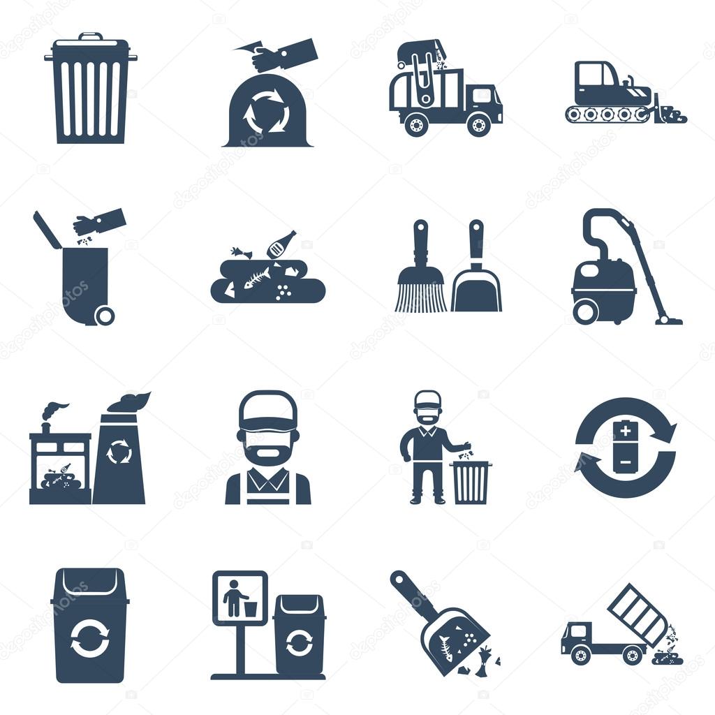 Garbage Disposal  Black Icons
