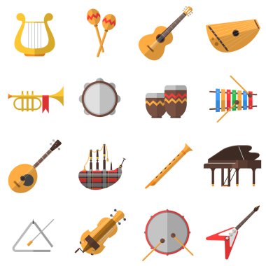 müzik aletleri Icons set