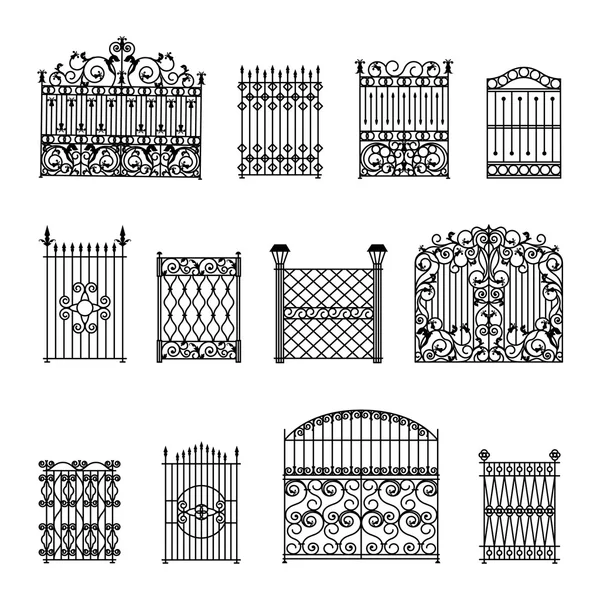 Decorative Fences Set — Stock Vector