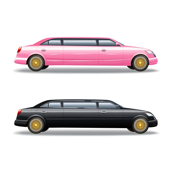 Two Limousine Icons Set — Stock Vector