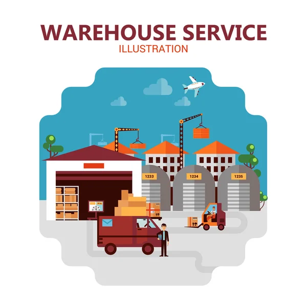 Illustration de service d'entrepôt — Image vectorielle