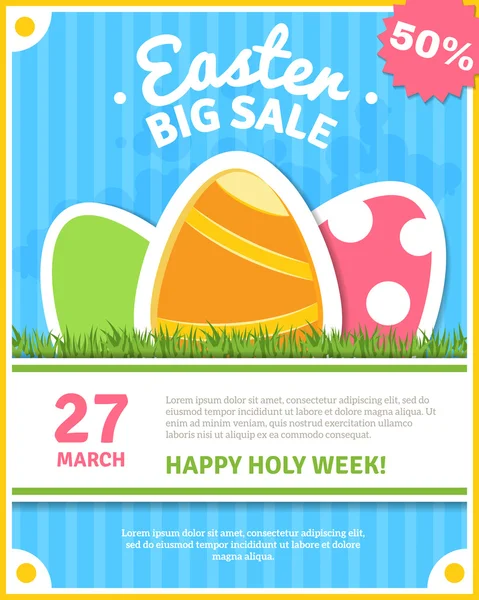 Easter sale poster — Stock Vector