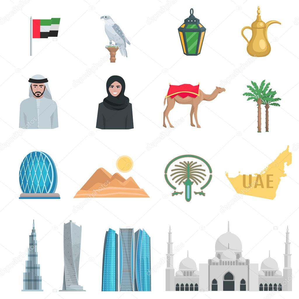 United Arab Emirates Flat Icons