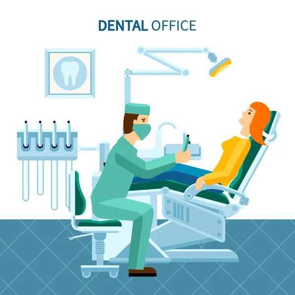 Zubní ordinaci plakát — Stockový vektor