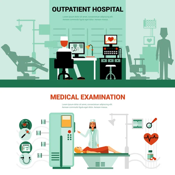 Bannières de spécialistes médicaux — Image vectorielle