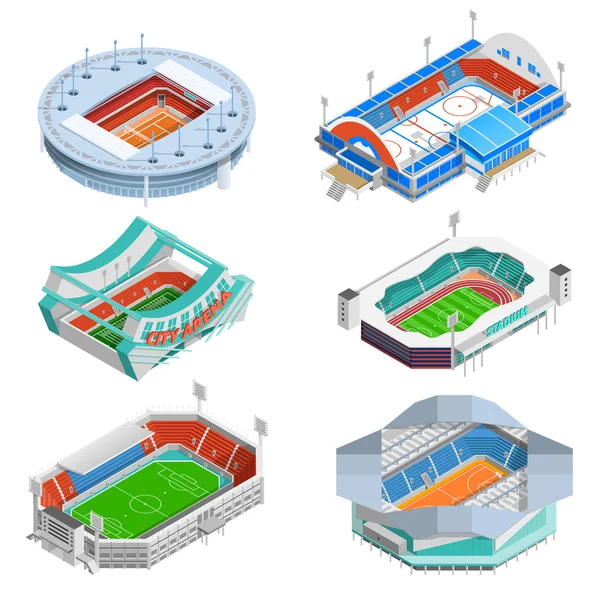 Stadion-Ikonen gesetzt — Stockvektor