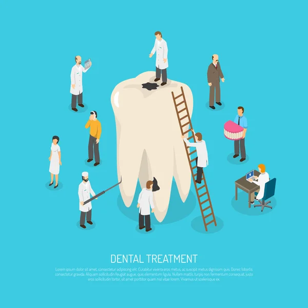 Mal tratamiento dental Ilustración — Archivo Imágenes Vectoriales