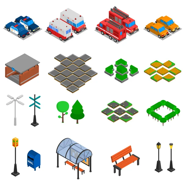 City Infrastructure Elements Set — 스톡 벡터